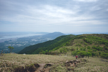 蓬莱山頂上から眺める琵琶湖