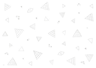 鉛筆で描いた幾何学模様の背景　三角形 グレー
