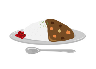 カレーライスのベクターイラスト