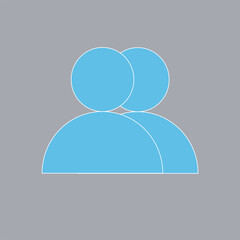 Graphic flat user icon for your design and website