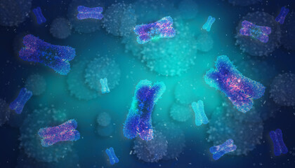 Pathogenic Covid-19 Virus disease outbreak. 3D illustration, 3D rendering