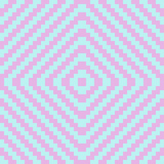 Seamless twill using pattern over two strands of warp and under two, abstract geometric pattern.