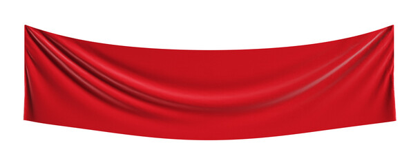 Red flag background with clipping path. 3d illustration