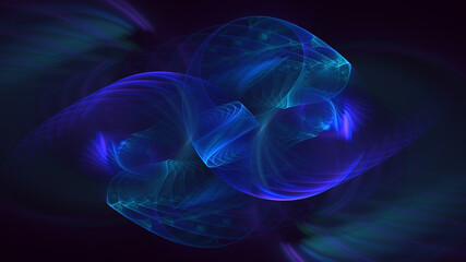 3D rendering abstract multicolor fractal light background