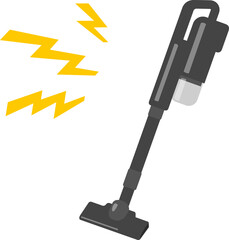 稼働中のスティック型掃除機