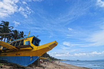 Obraz premium Beautiful Landscape and windy place at Boracay Philipine for holiday travel especially for kitesurfing kiteboarding
