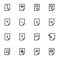 UI files line icons set