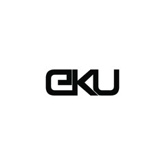 eku letter original monogram logo design