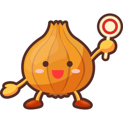 丸を出す玉ねぎのキャラクター