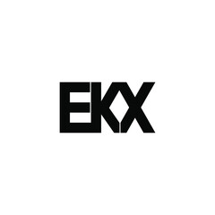 ekx letter original monogram logo design