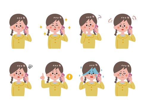 Girl talking on a smartphone