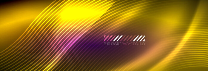 Neon dynamic beams vector abstract wallpaper background. Wallpaper background, design templates for business or technology presentations, internet posters or web brochure covers