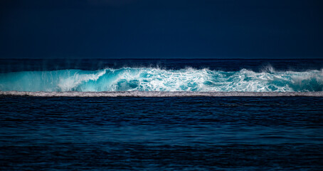 waves crashing tahiti