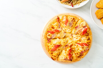 ham and crab stick pizza