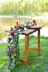 floral decor marsala roses table decoration table setting holiday decoration