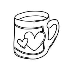 Cup of coffee Doodle vector icon. Drawing sketch illustration hand drawn cartoon line eps10