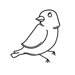 Bird Doodle vector icon. Drawing sketch illustration hand drawn cartoon line eps10