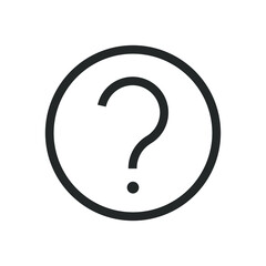 Question mark vector icon. Helpdesk and service sign. Web help and Q&A symbol. Riddle logo. Isolated on white background.