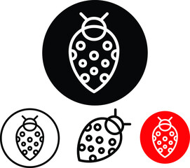 Illustration of the ladybug icon on white background Vector illustration