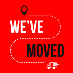 we have moved. Vector illustration