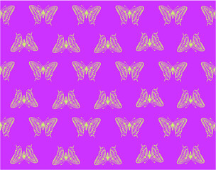Obraz na płótnie Canvas Vector illustration of seamless butterfly prints used for background designing for cards, wallpapers, and textiles