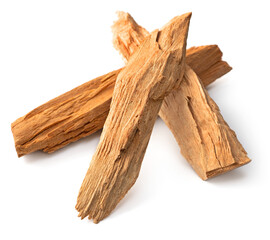 sandalwood sticks isolated on the white background