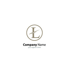 letter L elegant logowith white background, minimalist concept