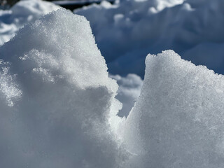 snow on the window
