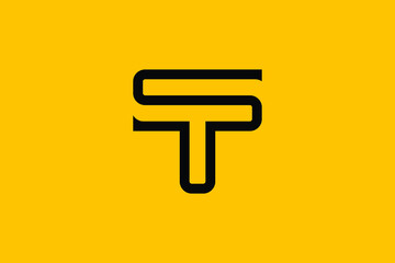 TS logo letter design on luxury background. ST logo monogram initials letter concept. TS icon logo design. ST elegant and Professional letter icon design on background. T S ST TS