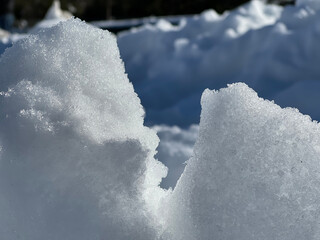 snow on the window