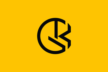 GK logo letter design on luxury background. KG logo monogram initials letter concept. GK icon logo design. KG elegant and Professional letter icon design on background. G K KG GK