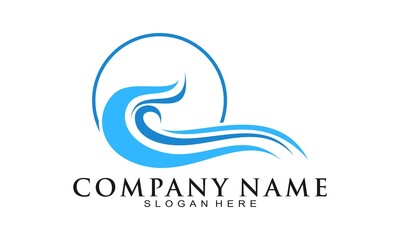 Elegant wave logo