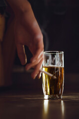 Drinking alcoholic beverages, smoking. Bad habits, unhealthy lifestyle.