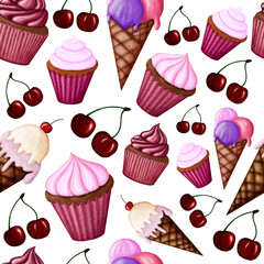 Cherry sweets pattern