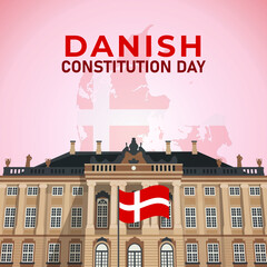 Danish Constitution Day. flyer, banner