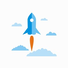 Missile vector weapon design simple icon. Simple rocket icon for military