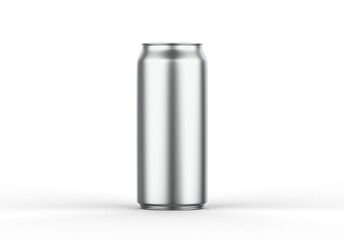 Aluminium slim can mockup template on isolated white background, ready for your design presentation, 3d illustration