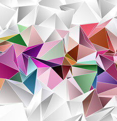 Obraz premium Abstract Low-Poly background. triangulated texture. Design 3d. Polygonal geometrical pattern. Triangular modern style