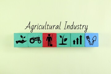 the concept of agriculture and the benefits of agricultural products. Selective focus.