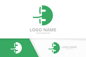 Vector spine logotype design. Spinal diagnostic center logo.