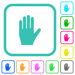 Fototapeta premium Left hand vivid colored flat icons