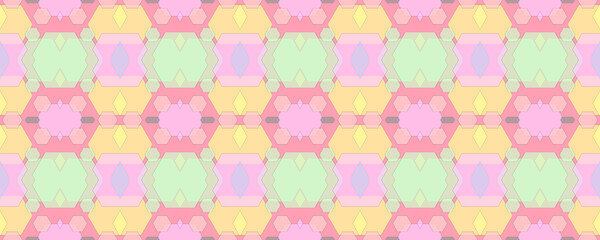 Watercolor Pink Tile. Gentle Blue Ink. Motley