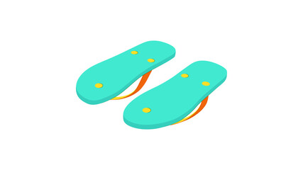 Flip flops isolated on a white background