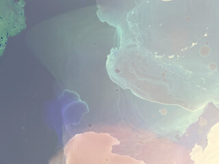 Transparent Template.  Alcohol Green Pattern.