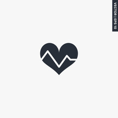 Heart rate, premium quality flat icon