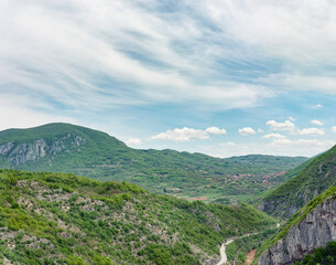 Fototapeta na wymiar Sicevo gorge (Sićevačka klisura), a canyon near the city of Nis