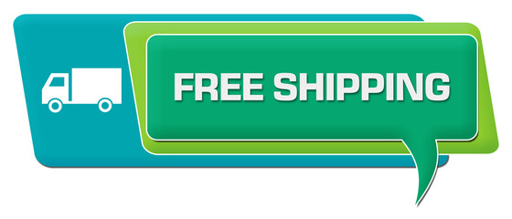 Free Shipping Turquoise Green Comment Symbol Horizontal 