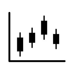 graph stock market trading icon vector 