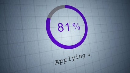 Circular Bar showing applying percentage