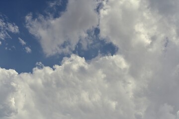 Group of cloud on sky background before storm.